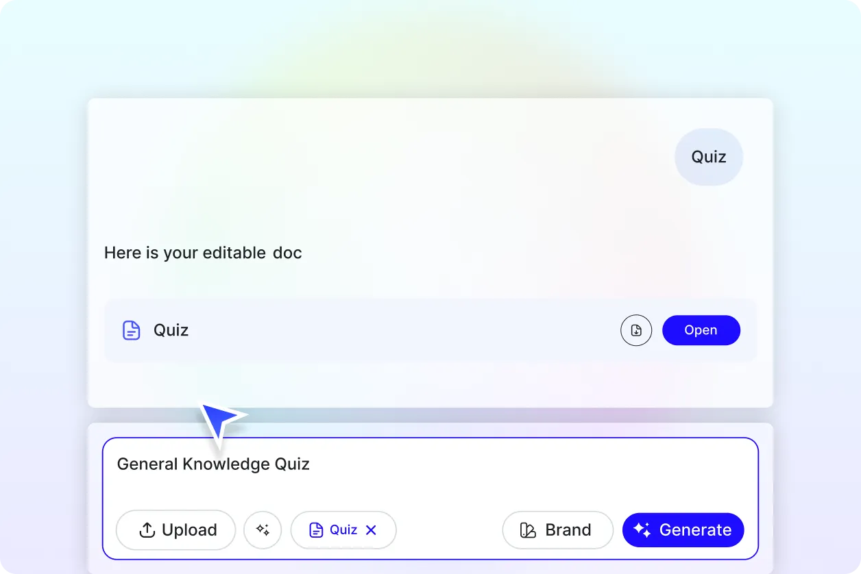 Free AI Quiz Generator, Free Editable Quiz Online