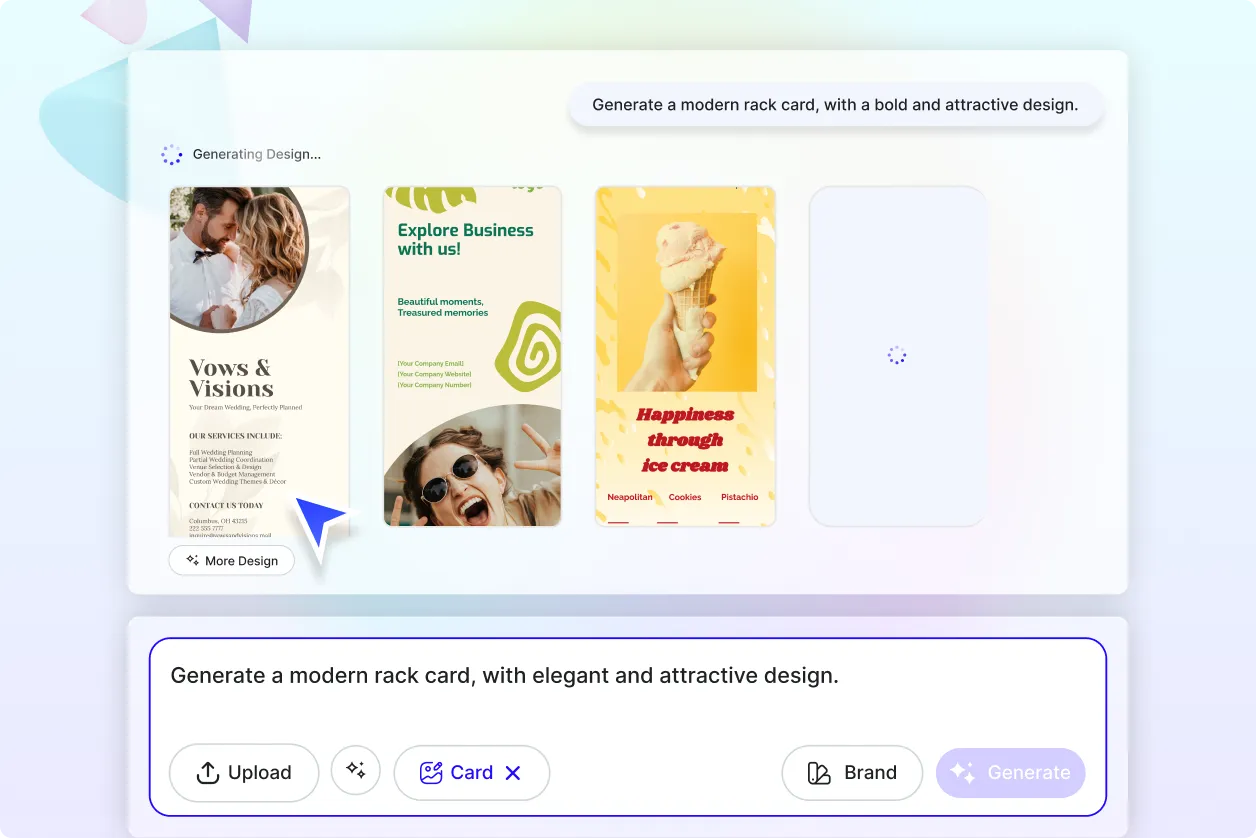 Free AI Rack Card Generator, Free Rack Card Maker Online