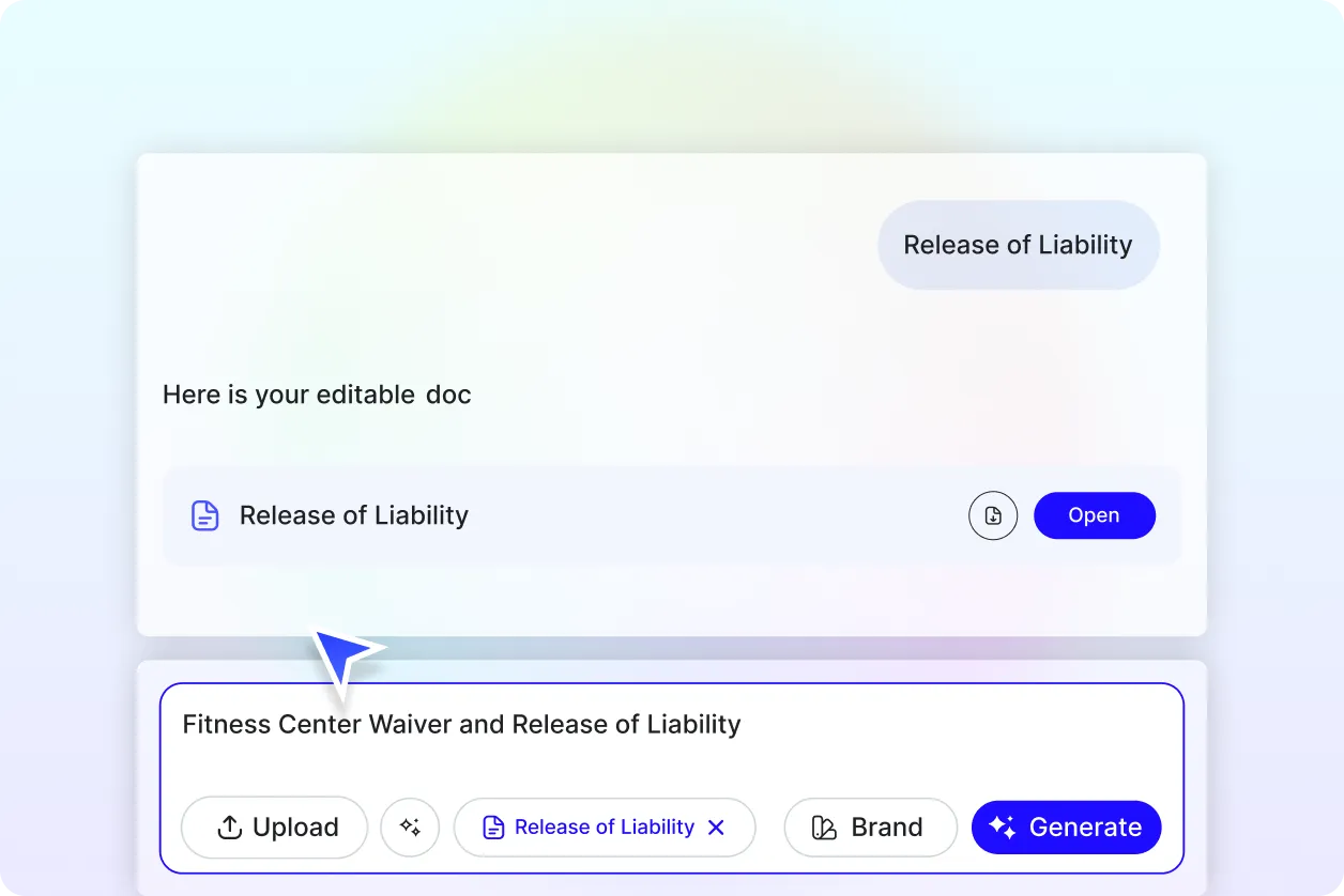 Free AI Release of Liability Generator, Free Liability Waiver Maker Online