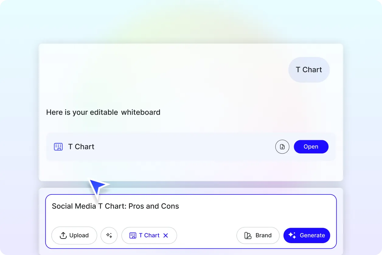Free AI T-Chart Generator, Free T-Chart Maker Online