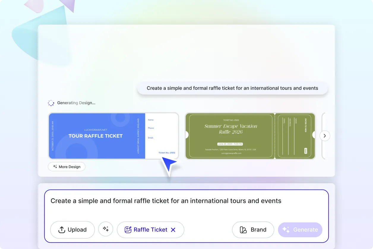 Free AI Raffle Ticket Generator, Free Raffle Ticket Maker Online