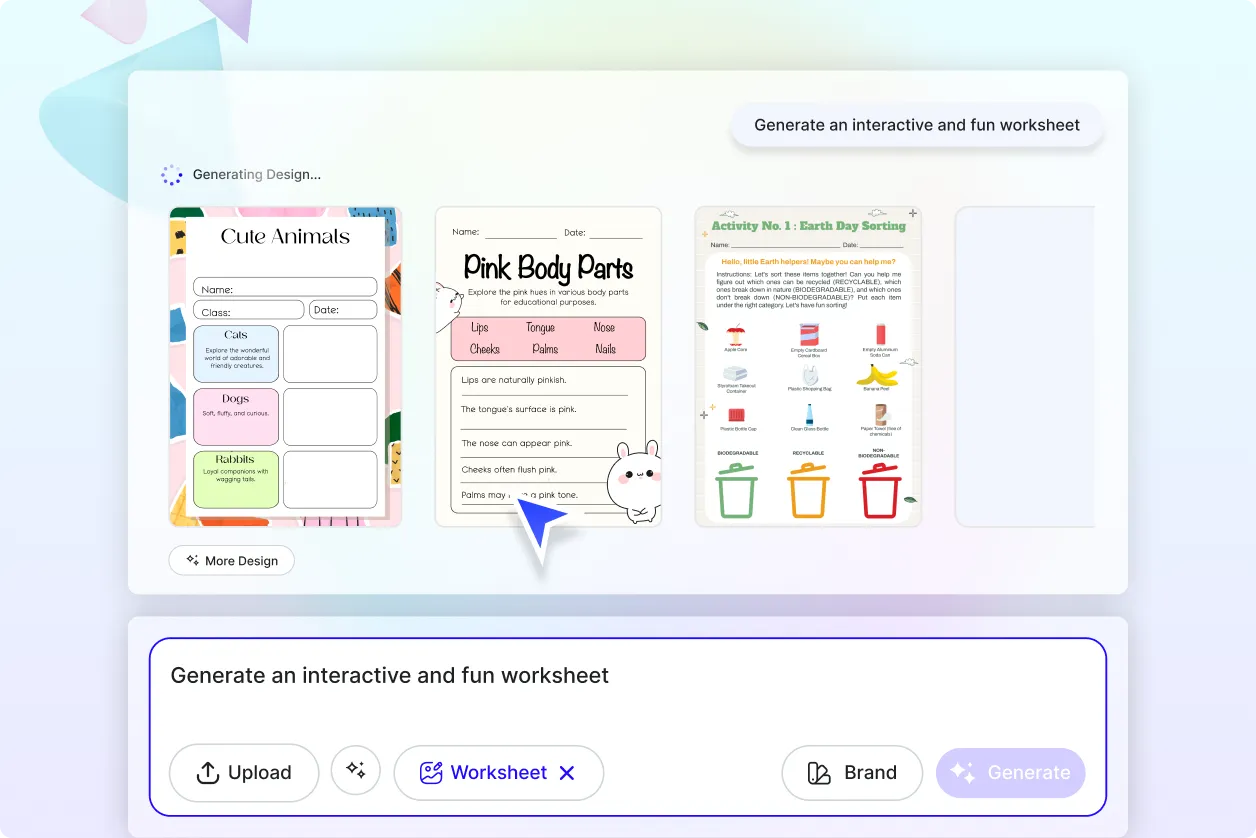 Free AI Worksheet Generator, Free Worksheet Maker Online