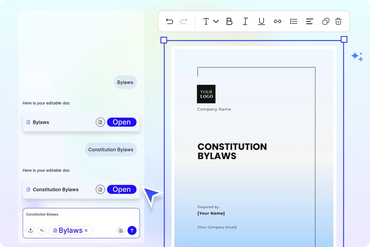 Free AI Bylaws Generator, Free Bylaws Maker Online