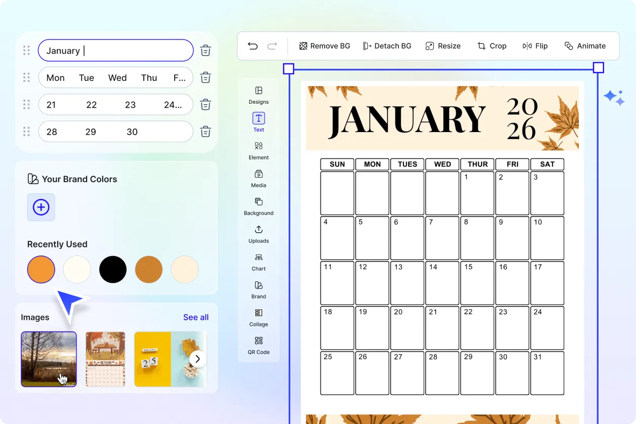 Free AI January Calendar Generator, Free AI January Calendar Maker 2025