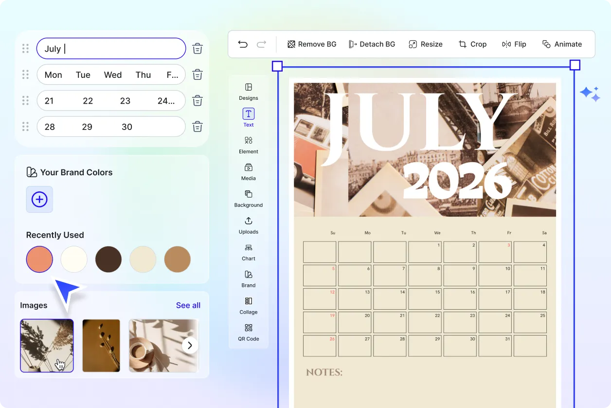 Free AI July Calendar Generator, Free July Calendar Maker Online