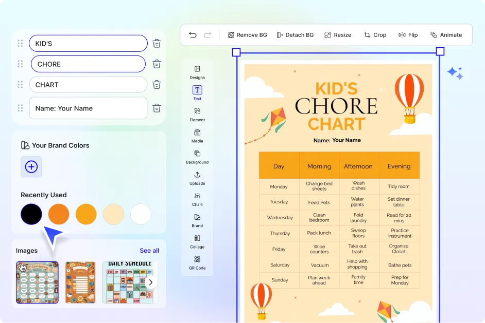 Free AI Chore Chart Generator, Free Chore Chart Maker Online