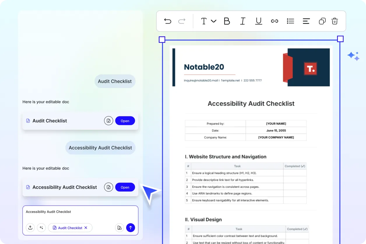 Free AI Audit Checklist Generator, Free Audit Checklist Maker Online