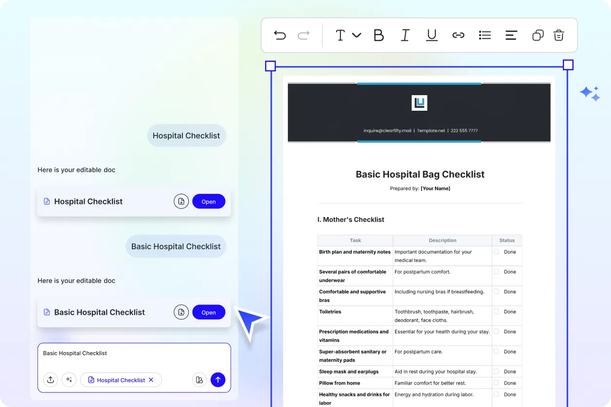 Free AI Hospital Checklist Generator, Free Hospital Checklist Maker Online