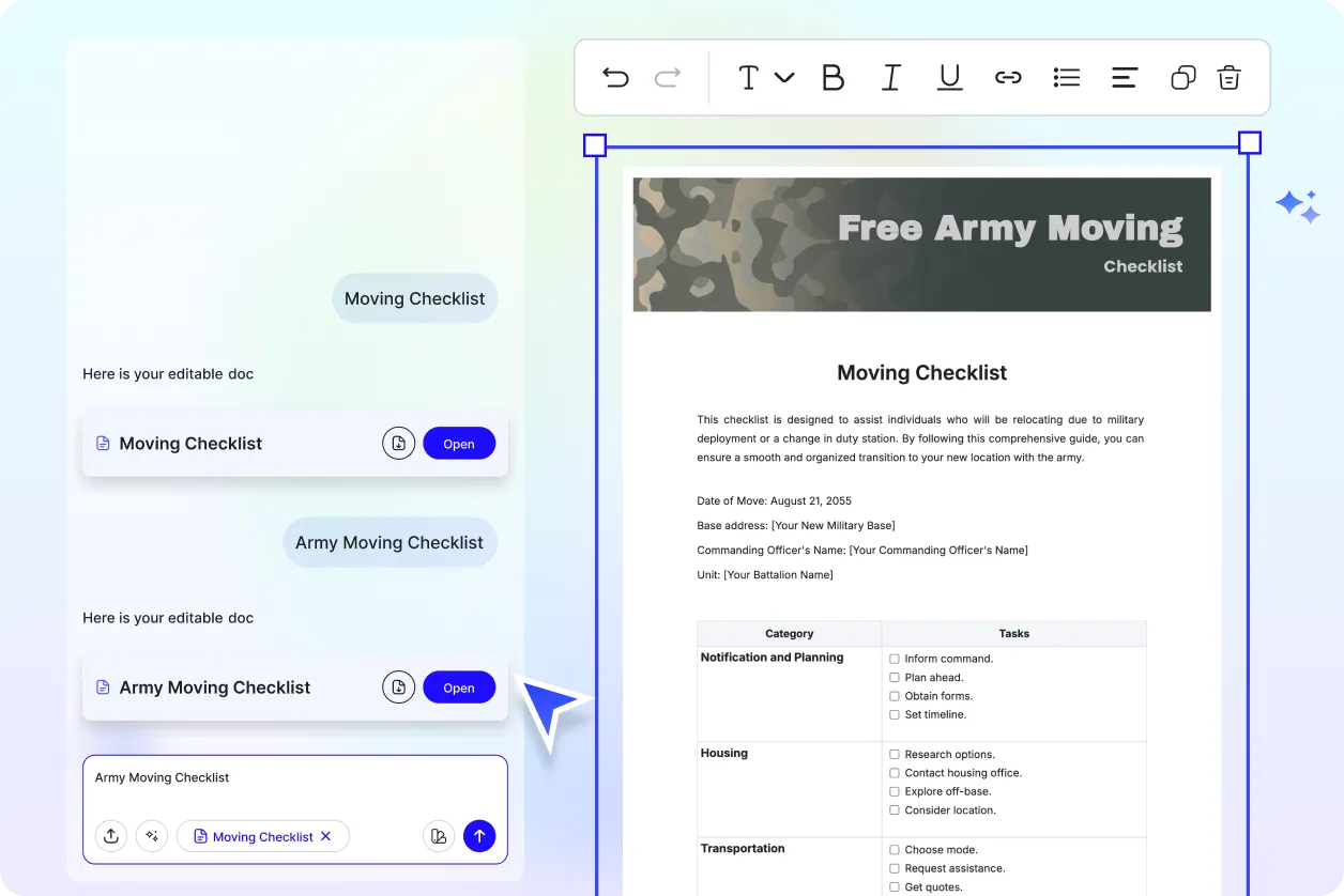 Free AI Moving Checklist Generator, Free Moving Checklist Maker Online