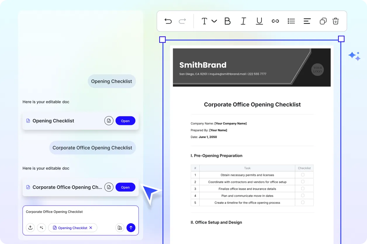  Free AI Opening Checklist Generator, Free Opening Checklist Maker Online