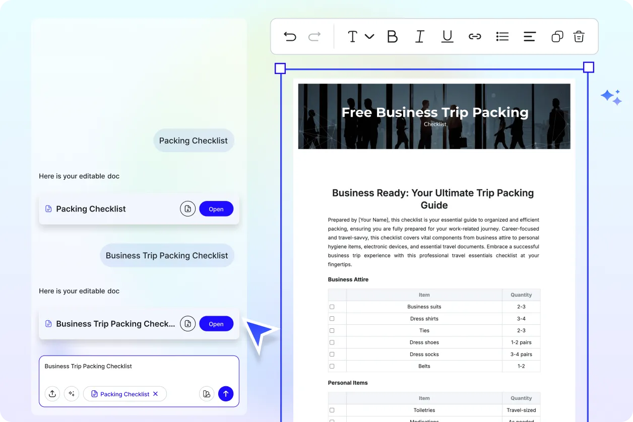Free AI Packing Checklist Generator, Free Packing List Maker Online