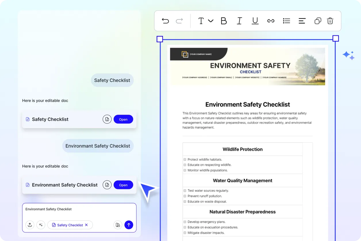 Free AI Safety Checklist Generator, Free Safety Checklist Maker Online
