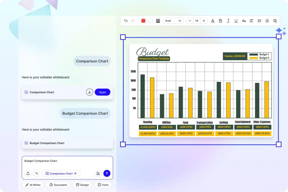 Free AI Comparison Chart Generator, Free AI Comparison Chart Maker Online