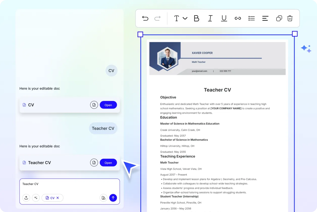 Free AI CV Generator, Free CV Maker Online	