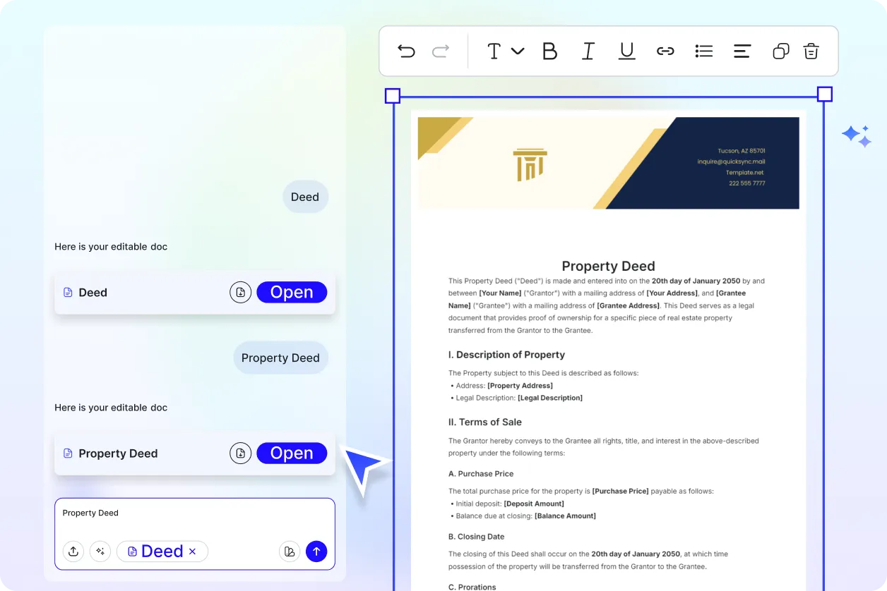 Free AI Deed Generator, Free Deed Maker Online