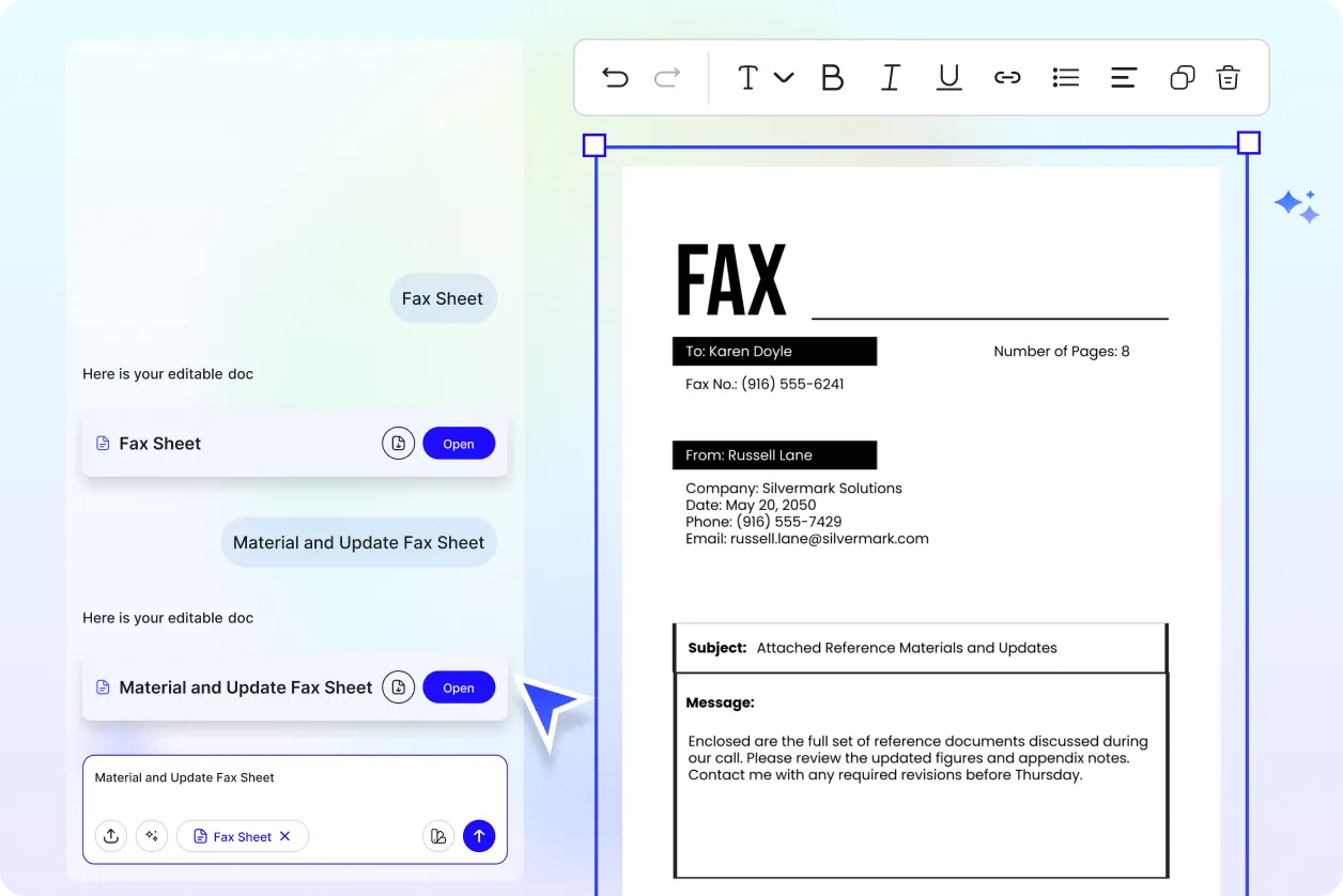 Free AI Fax Sheet Generator, Free Fax Cover Sheet Maker Online