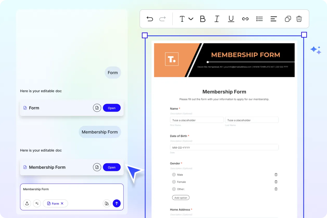 Free AI Forms Generator, Online Form Maker Tool