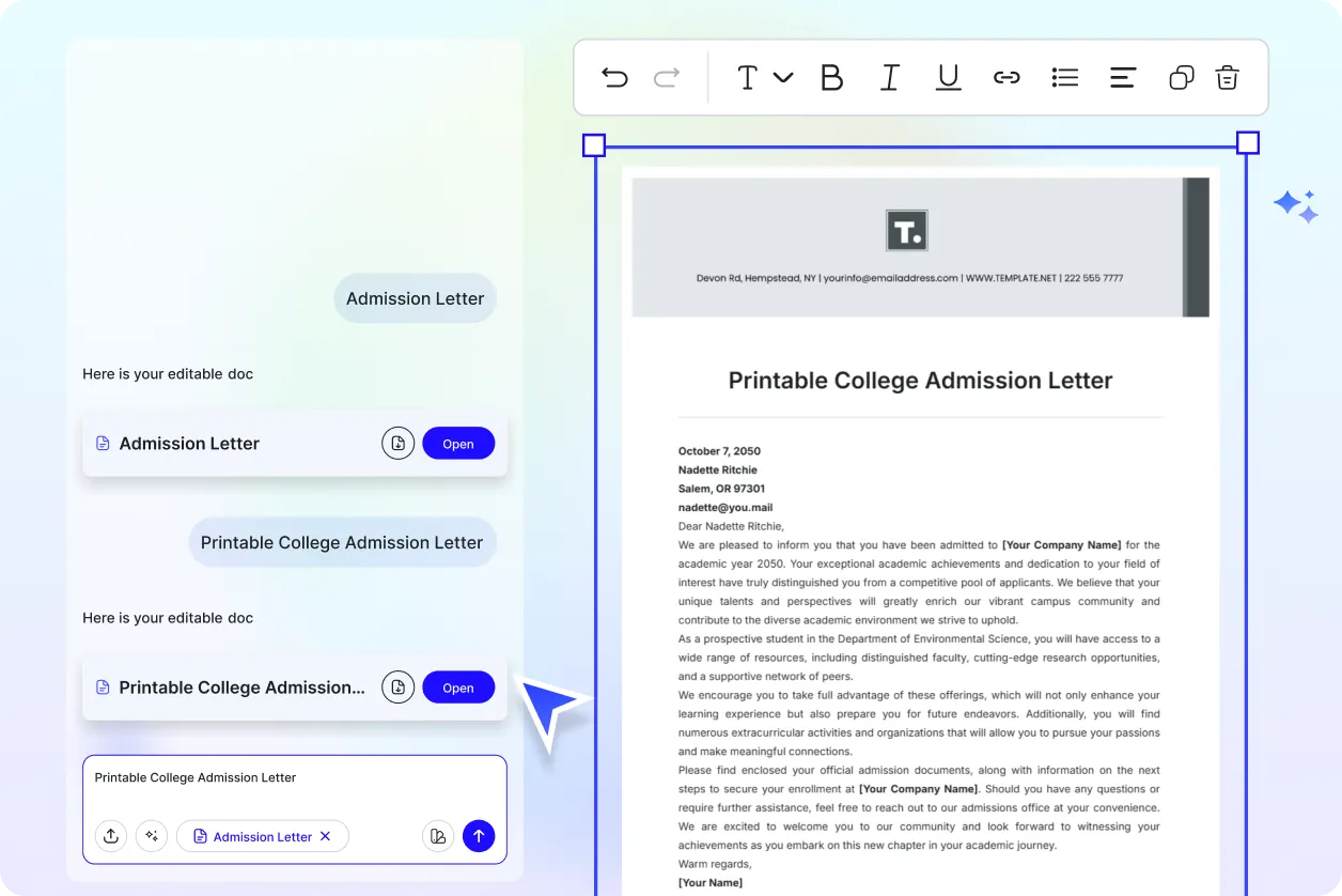 Free AI Admission Letter Generator, Free Admission Letter Maker Online