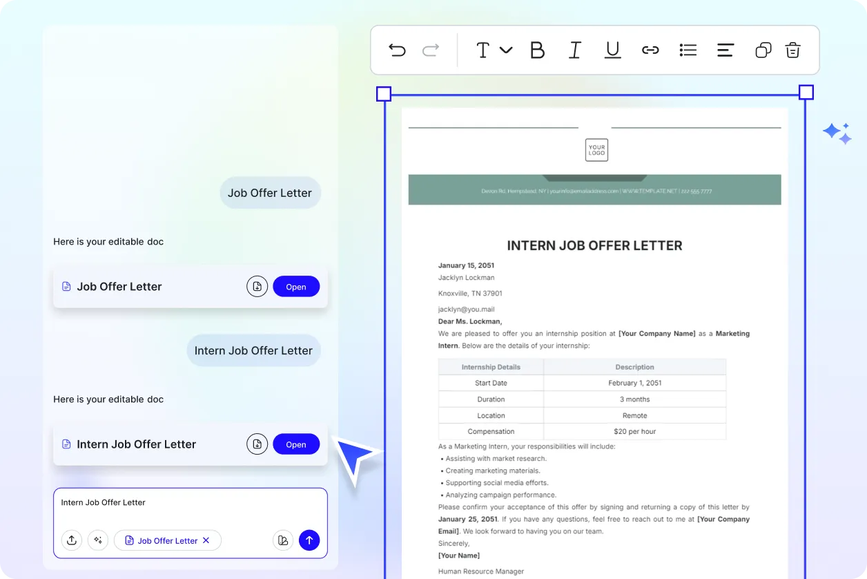 Free AI Job Offer Letter Generator, Free Job Offer Letter Maker Online