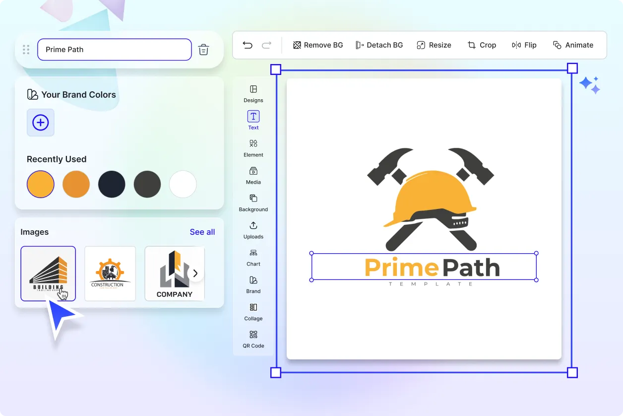 Free AI Construction Logo Generator, Free AI Construction Logo Maker Online