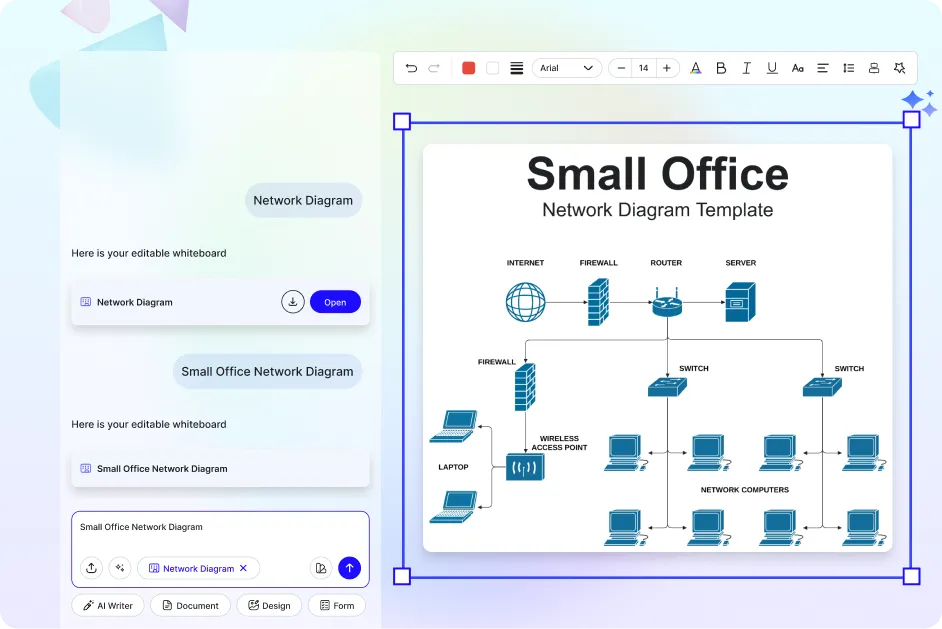 Free AI Network Diagram Generator, Free AI Network Diagram Maker Online