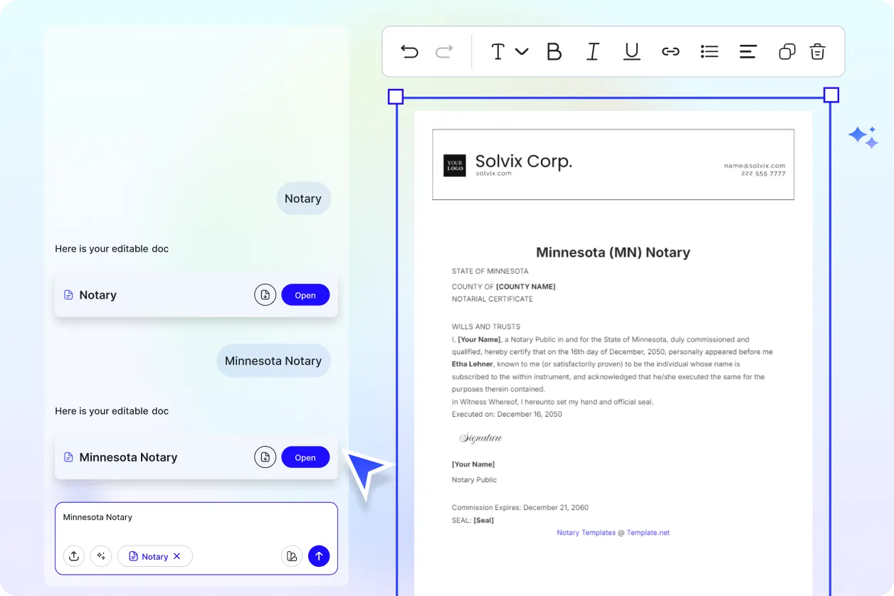 Free AI Notary Generator, Free AI Notary Document Maker Online