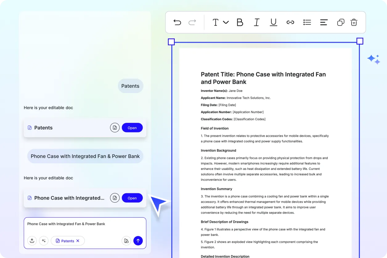 Free AI Patent Generator, Free Patent Application Maker Online