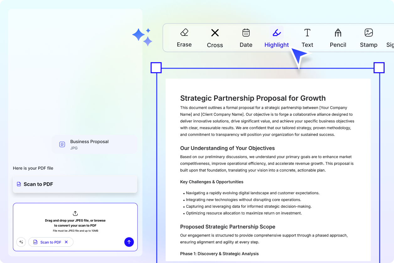 Free AI Convert Scan to PDF, Scan Documents to PDF
