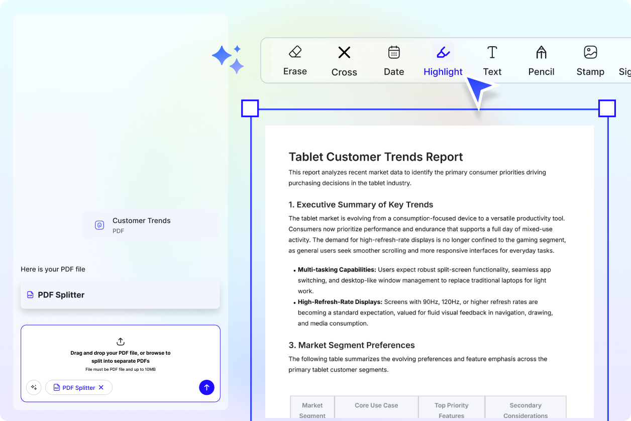 Free AI PDF Splitter, Split PDF Pages Online