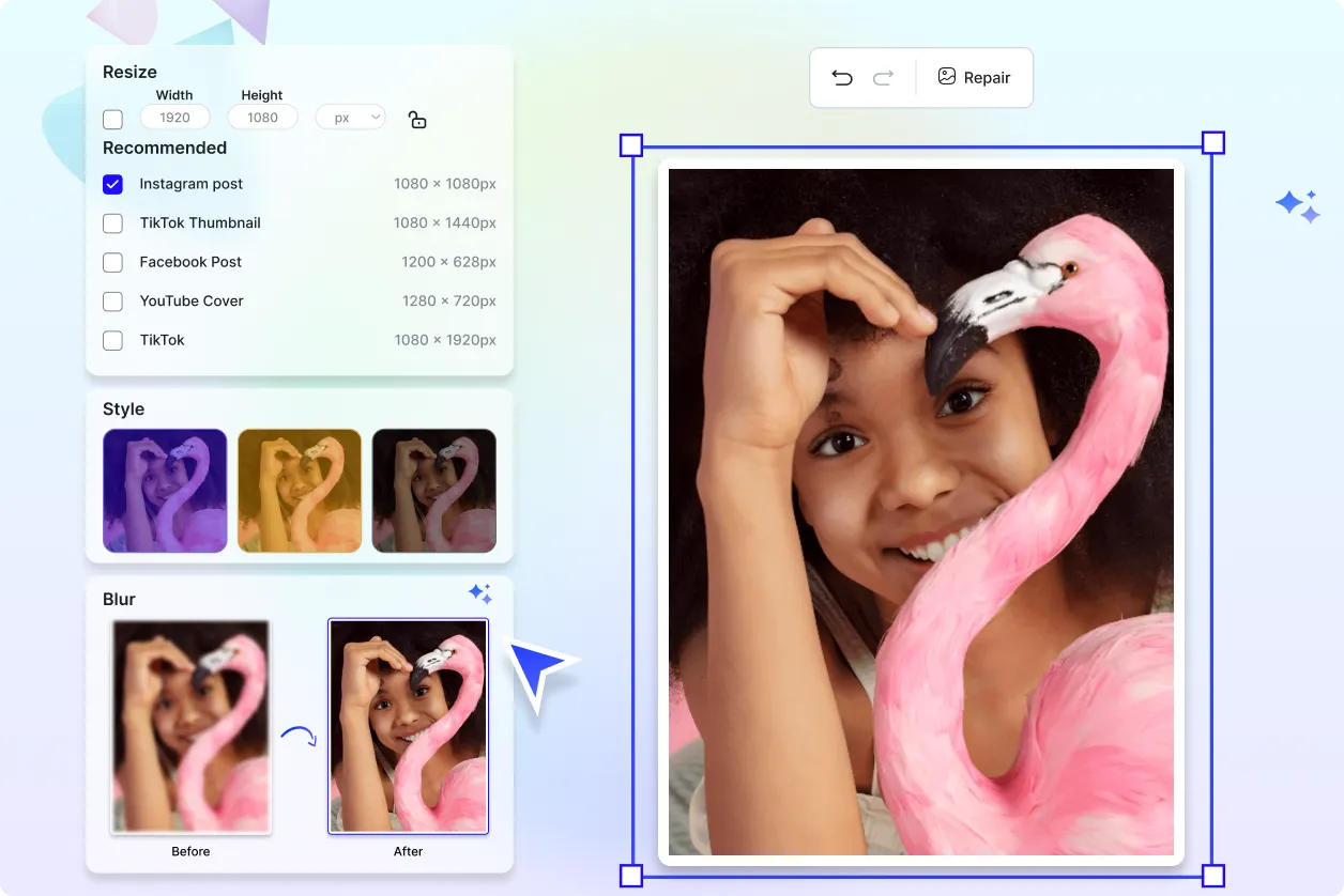 Free AI Photo Repair Editor, Free Photo Repair Maker Online