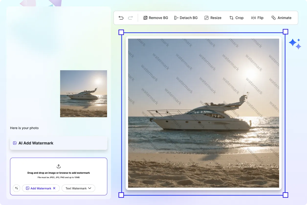 Free AI Watermark Photo Editor, Free AI Watermark Remover and Creator Online