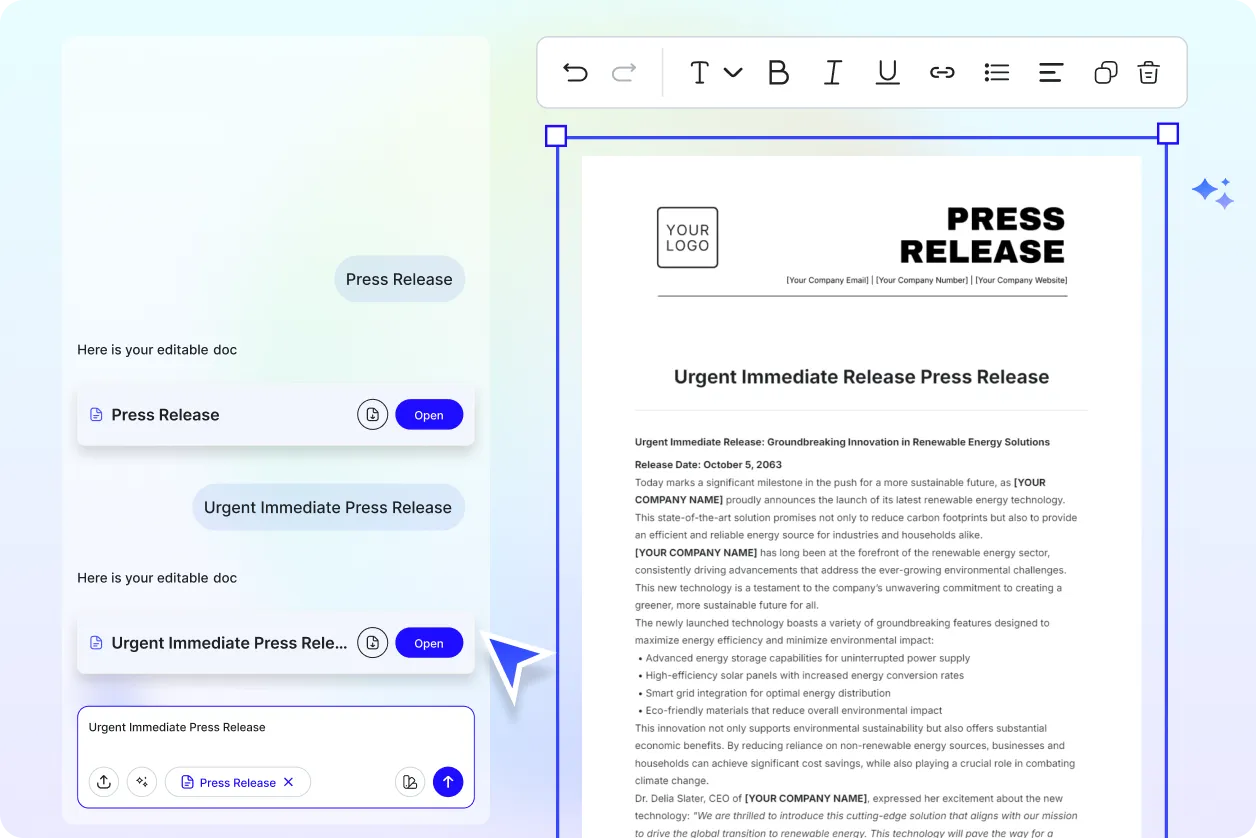Free AI Press Release Generator, Free Press Release Maker Online	