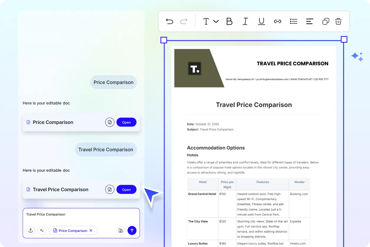 Free AI Price Comparison Generator, Free Price Comparison Maker Online