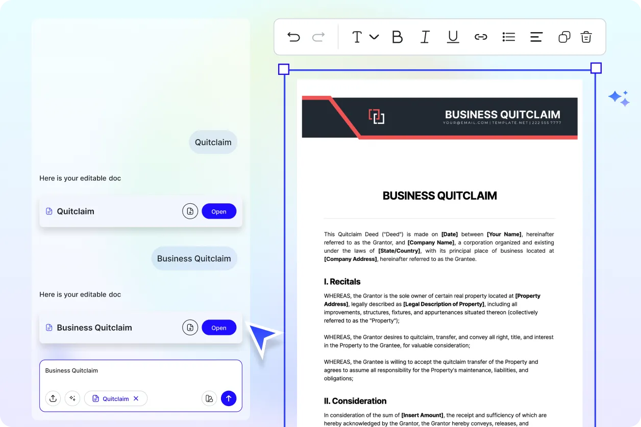 Free AI Quitclaim Generator, Free Quitclaim Deed Maker Online