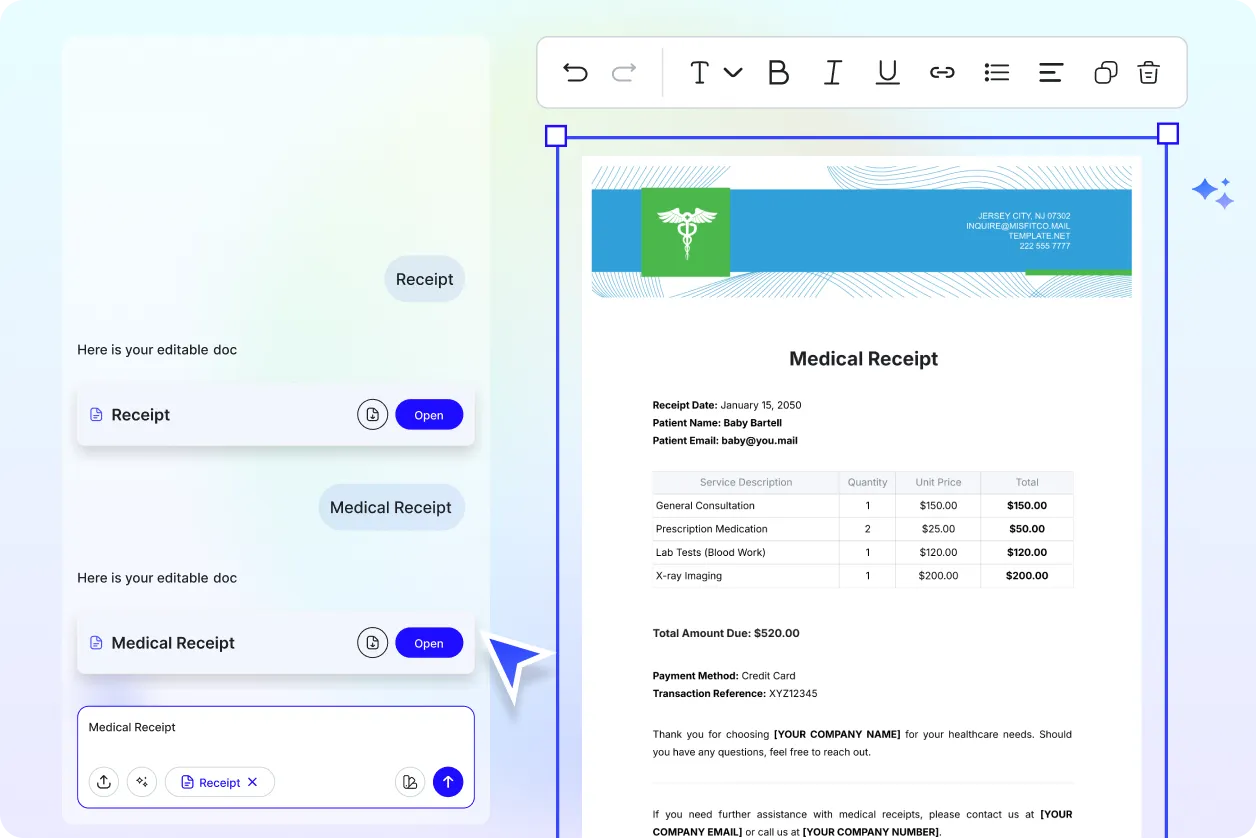 Free AI Receipt Generator, Free Receipt Maker Online