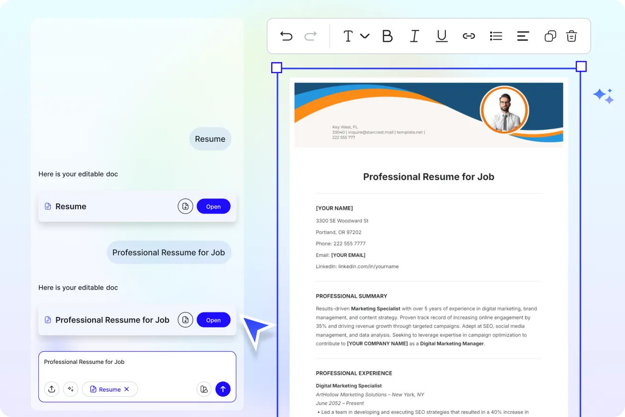 Free AI Resume Generator, Free Resume Maker Online	