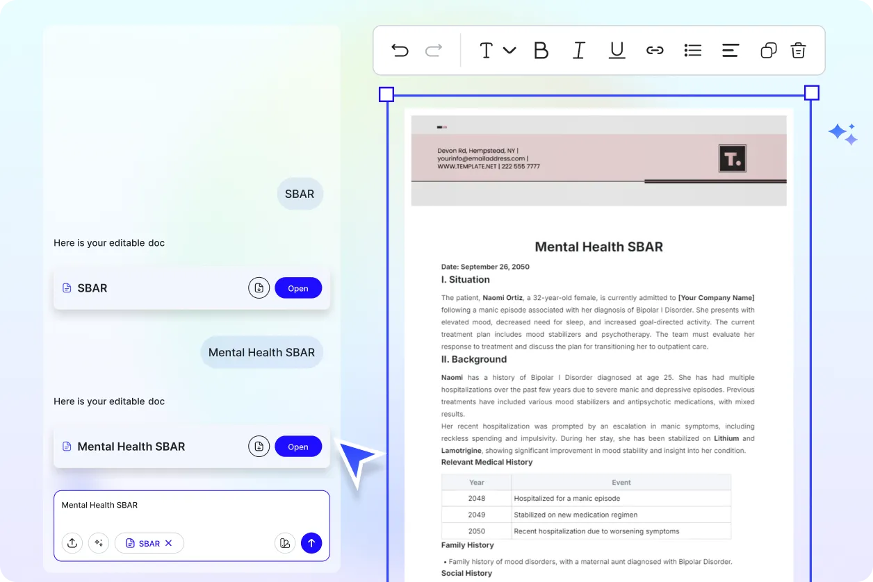 Free AI SBAR Generator, AI SBAR Format Maker Online