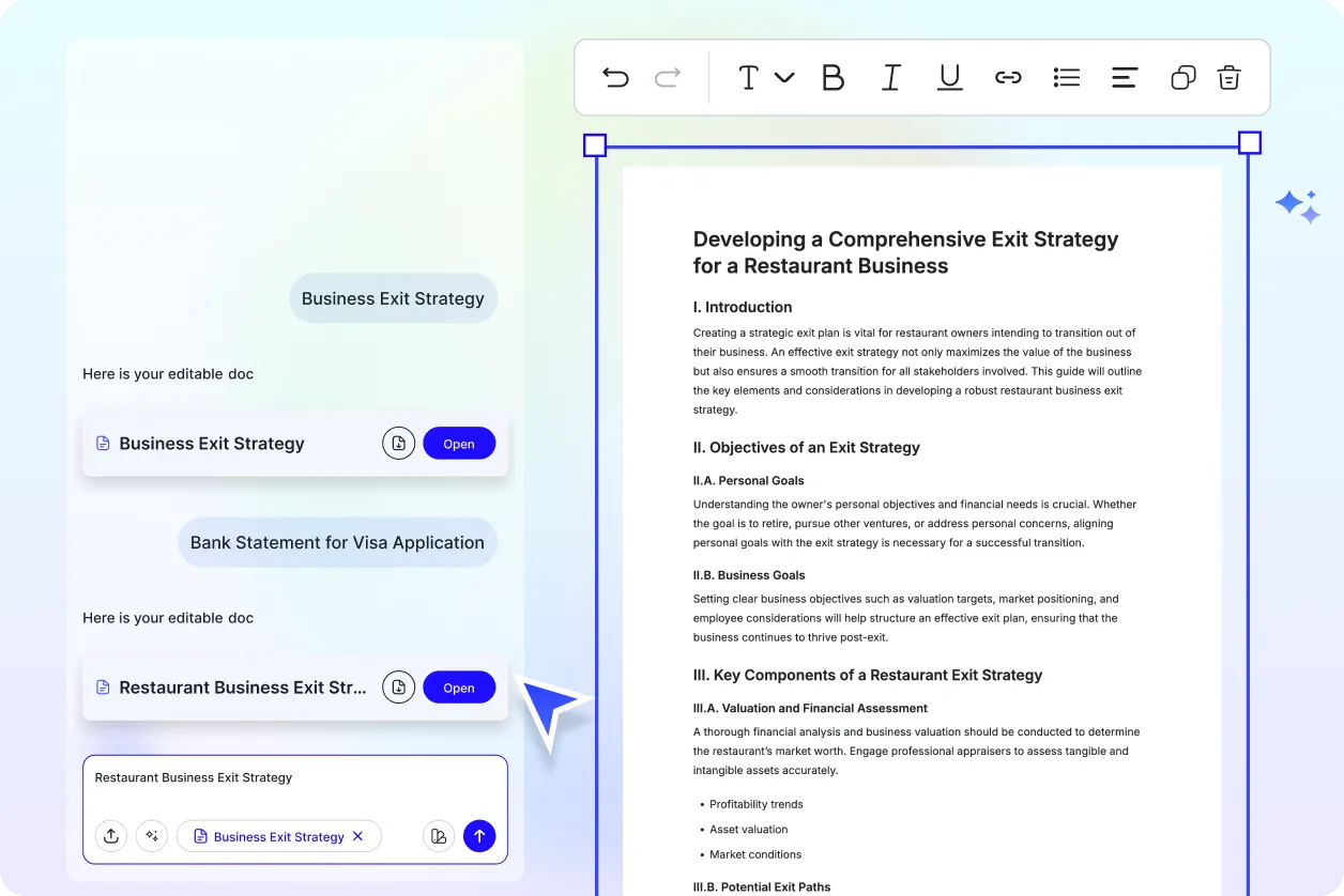 Free AI Exit Strategy Plan Generator, Free Exit Strategy Maker Online