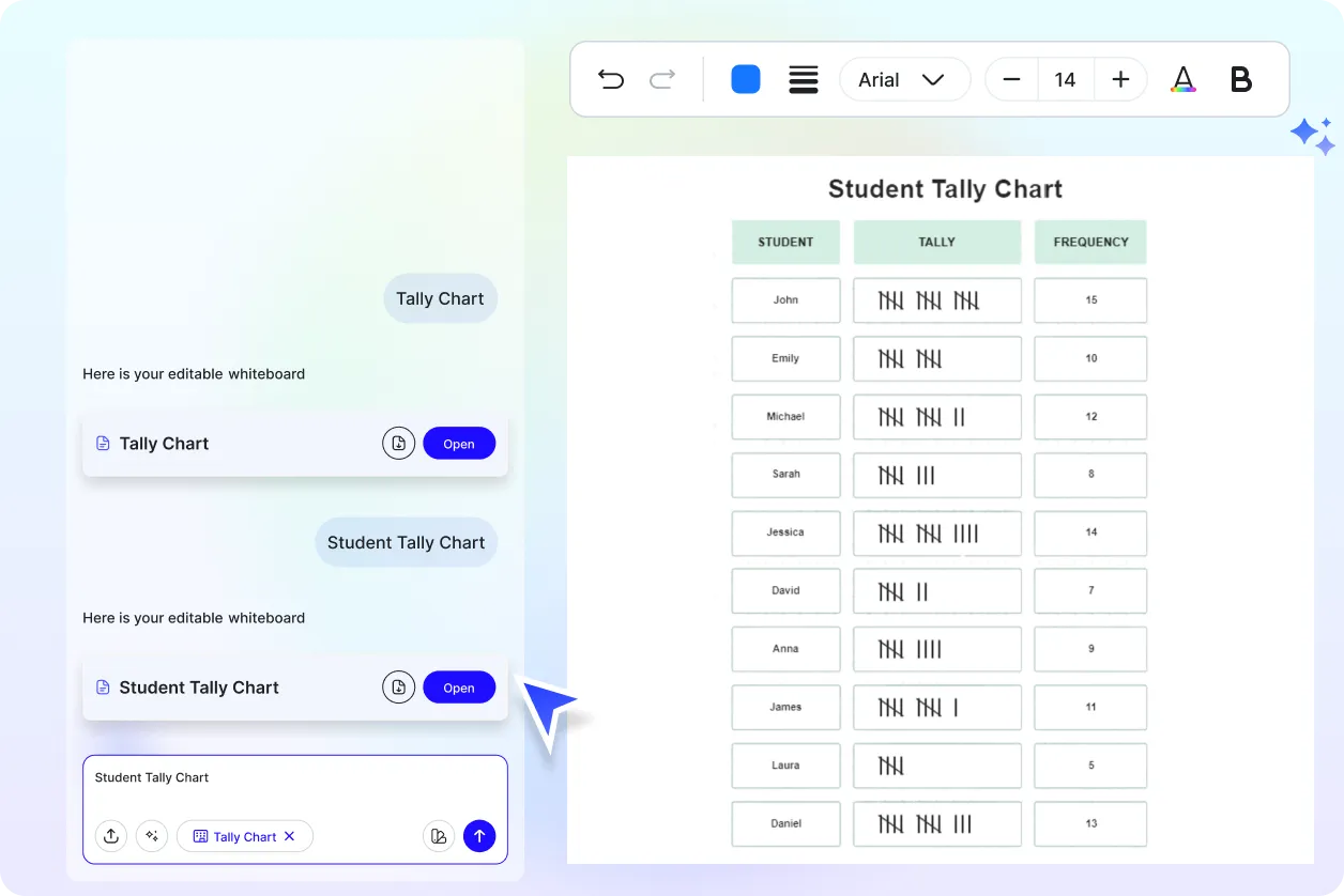 Free AI Tally Chart Generator, Free AI Tally Chart Maker Online