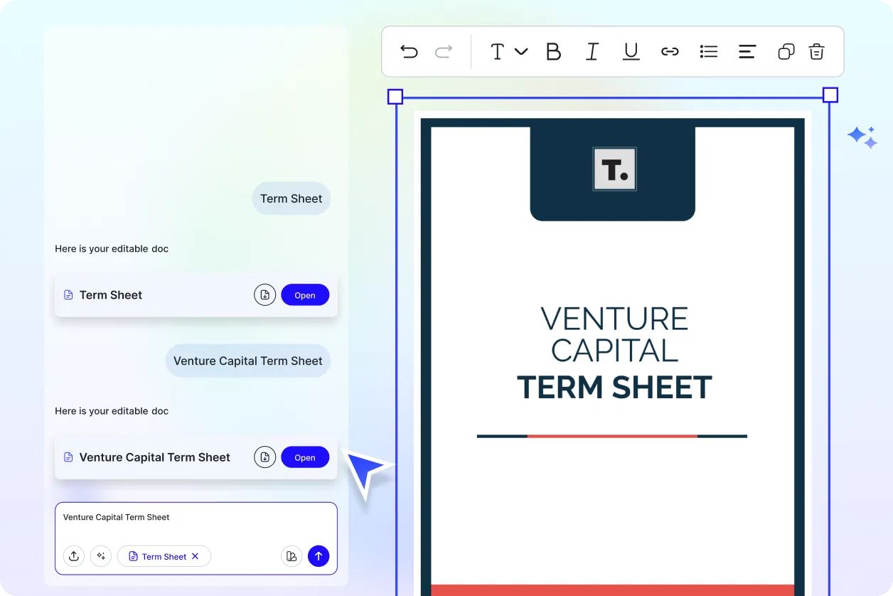 Free AI Term Sheet Generator, Free Term Sheet Maker Online