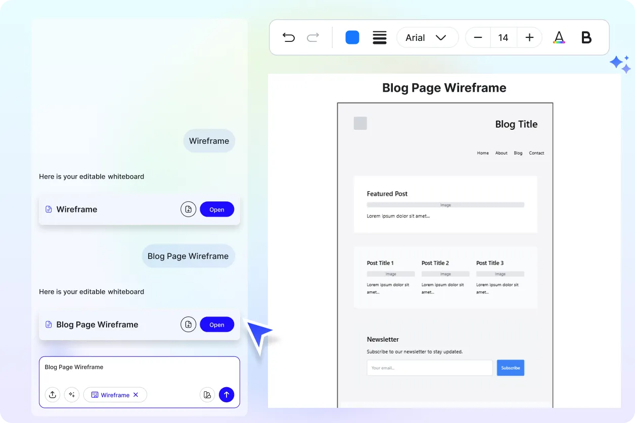 Free AI Wireframe Generator, Free AI Wireframe Maker Online