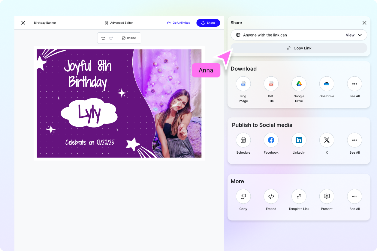 Free AI Birthday Banner Generator, AI Birthday Banner Maker Online