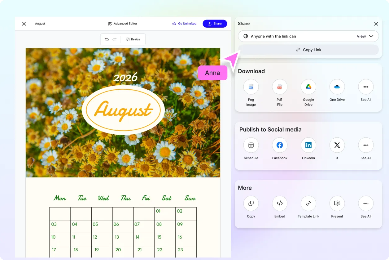 Free AI August Calendar Generator, August Calendar Maker Online