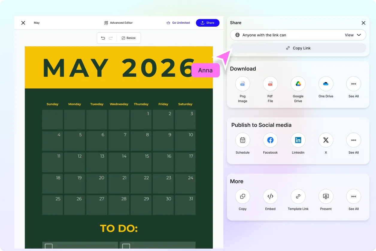 Free AI May Calendar Generator, Free AI May Calendar Maker Online