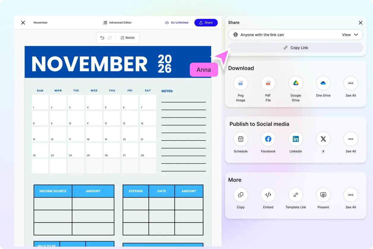 Free AI November Calendar Generator 2025, November Calendar Maker