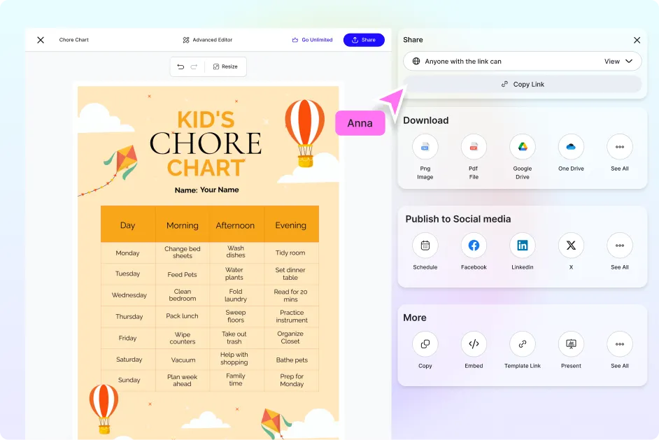 Free AI Chore Chart Generator, Free Chore Chart Maker Online
