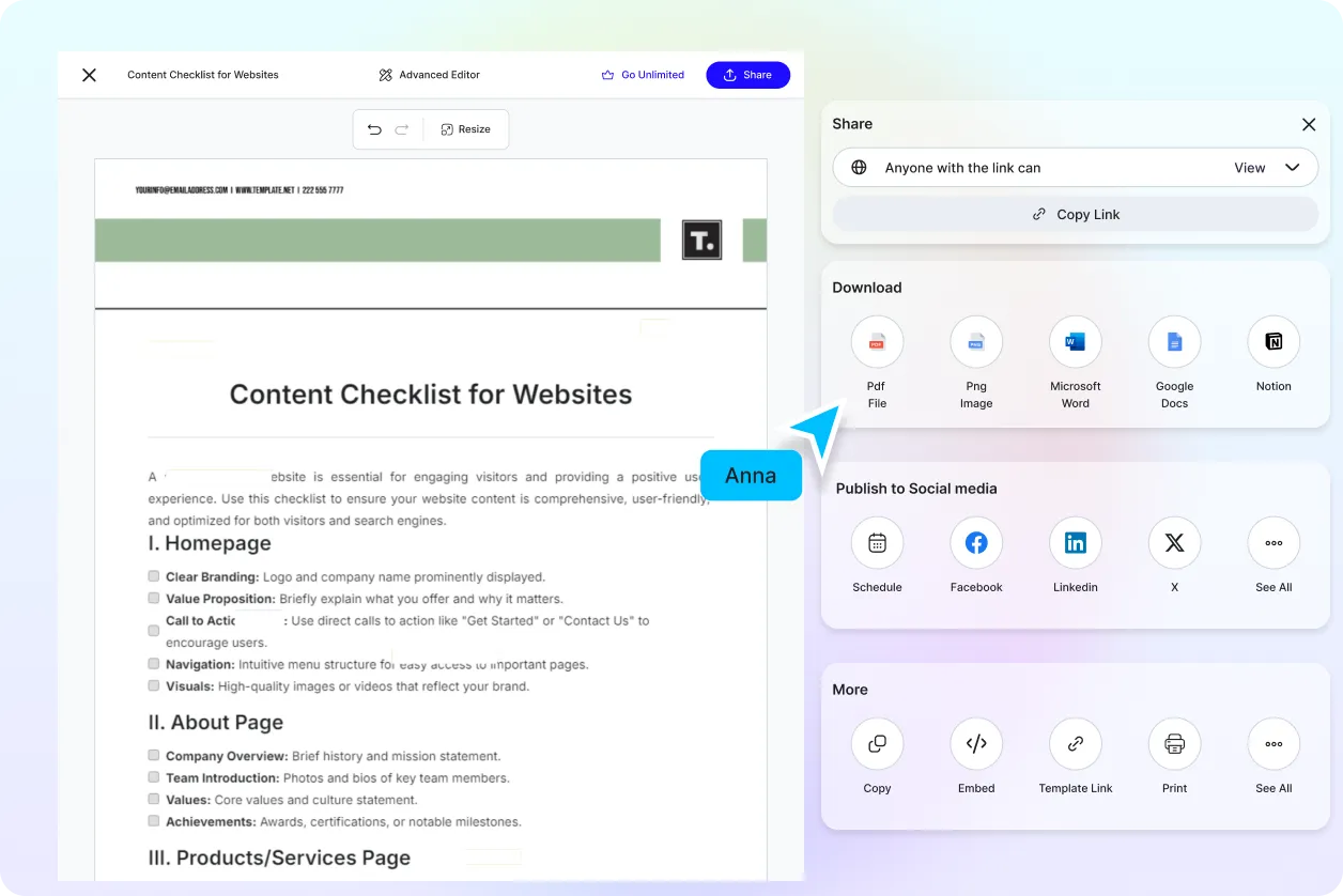 Free AI Content Checklist Generator, Free Content Checklist Maker Online