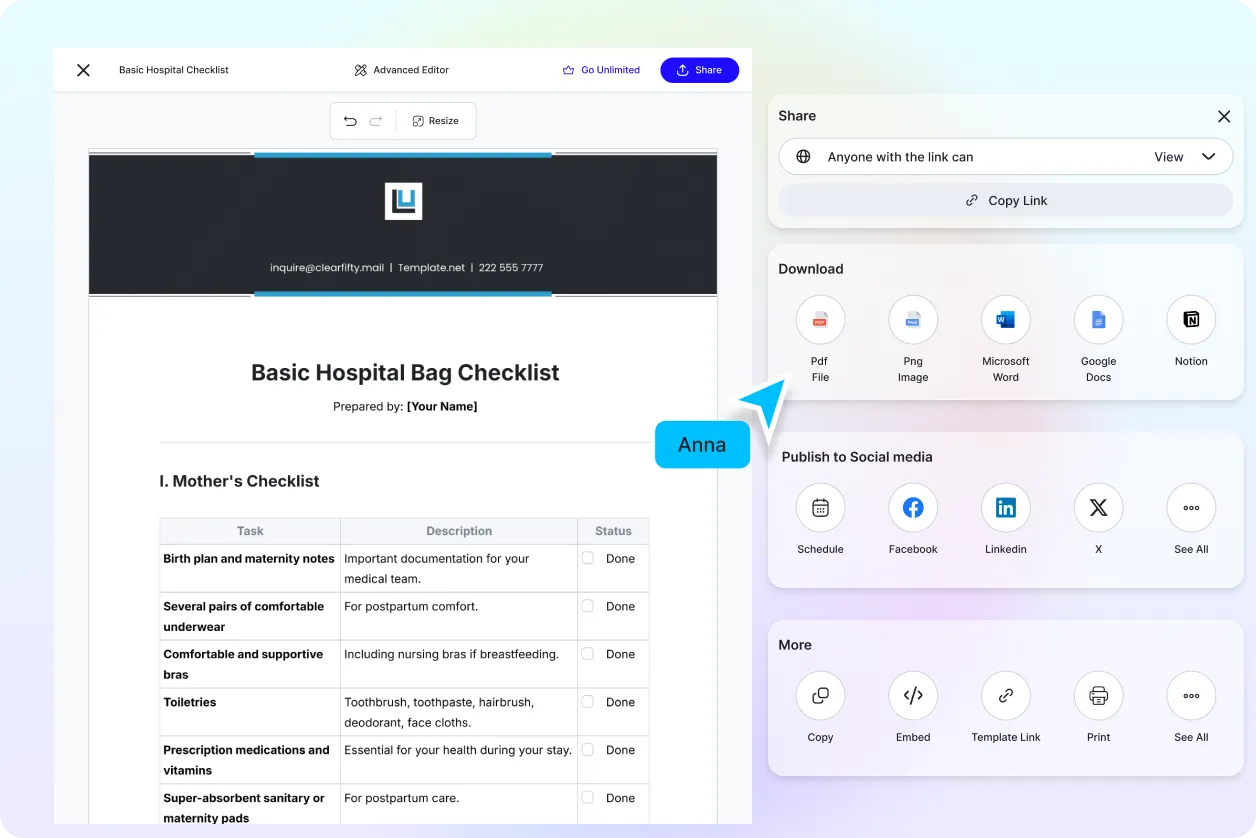 Free AI Hospital Checklist Generator, Free Hospital Checklist Maker Online