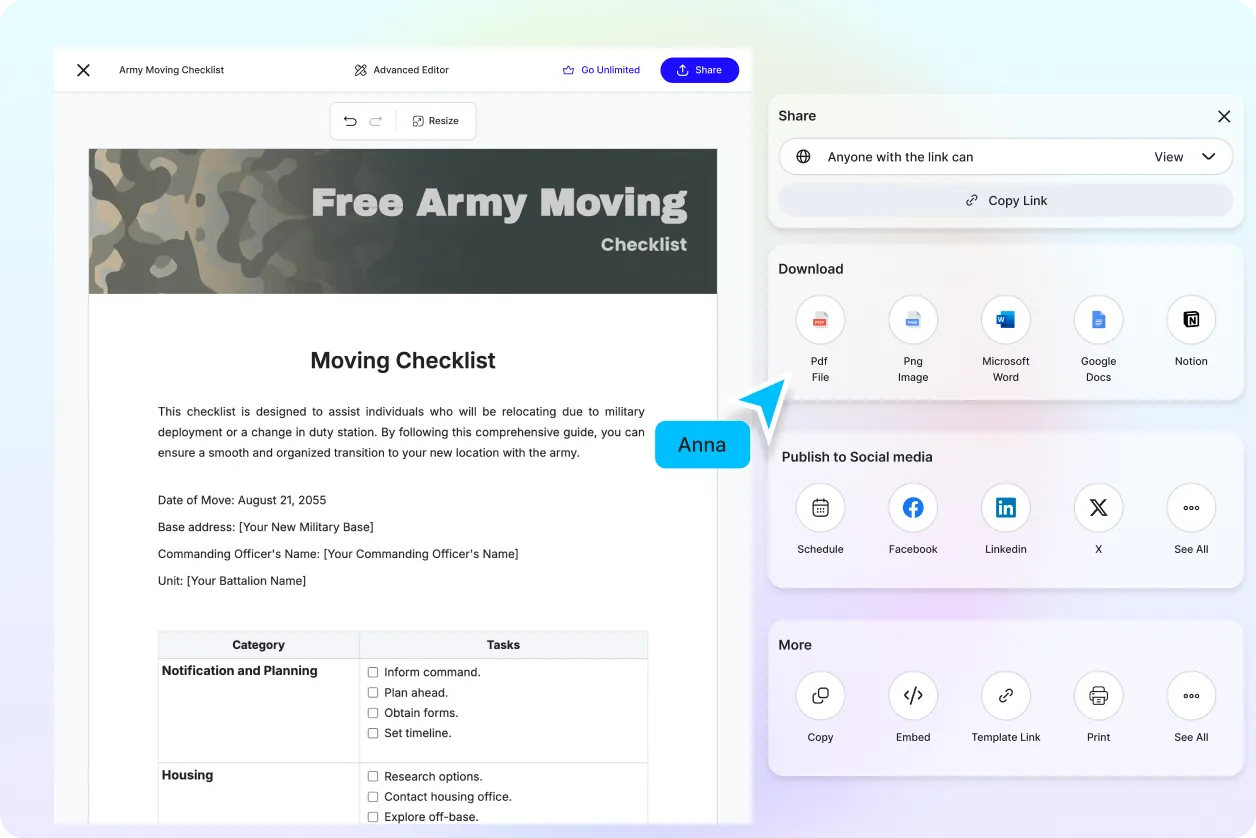 Free AI Moving Checklist Generator, Free Moving Checklist Maker Online