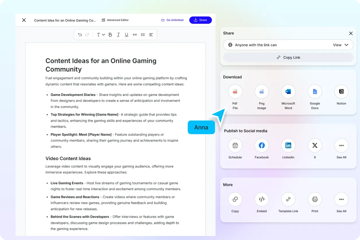 Free AI Content Idea Generator, Free Content Idea Maker Online